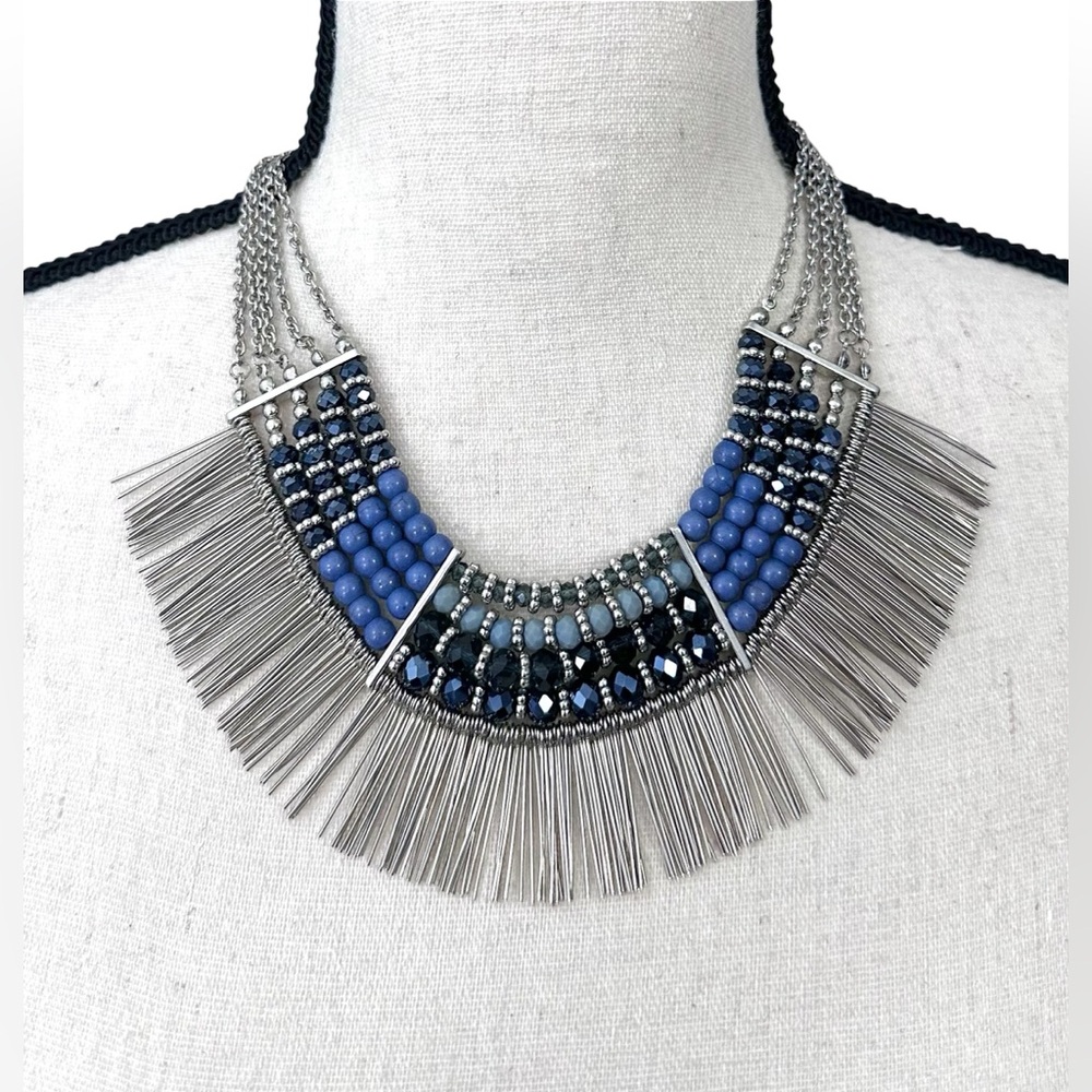 💙Park Lane Cayman Silver Tone Bib Necklace